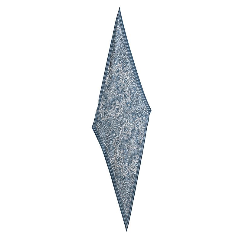 Autumn new mulberry silk double-crepe silk scarf for women, double-sided print, versatile for commuting, elegant, sophisticated, and sophisticated 145*H45