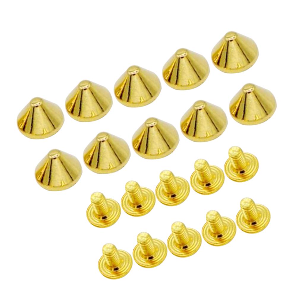 Buy 10 Pieces Alloy Conic Rapid Rivets for Sewing Accessories Golden at ...