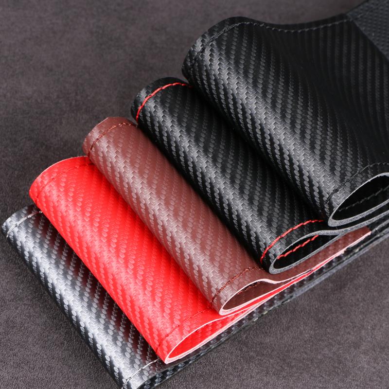 2026 Hot For Volkswagen VW High-End Carbon Fiber Car Steering Wheel Cover Soft Durable Artificial Leather Universal Luxury Autom