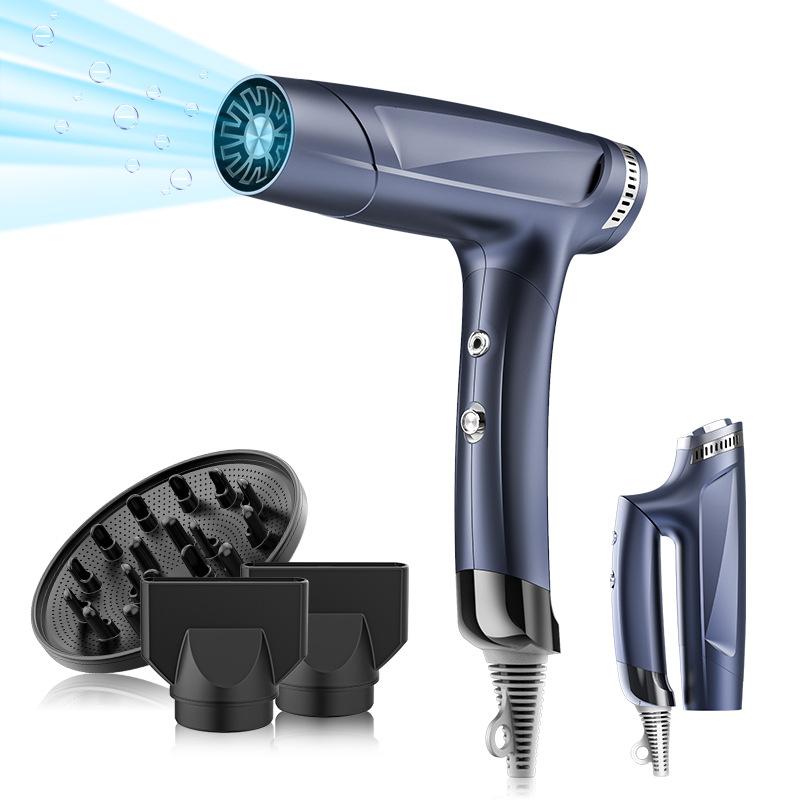 

Negative ion water ion folding high speed hair dryer European 230V королевский синий