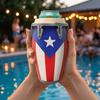 Conga Style Soda Can Holder 3D Printed Classic Drum Shape Flag Pattern 12Oz Standard Cola Beverage Beer Can Holder