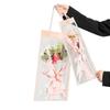 10pcs For Bouquet Gift Bag with Handle Transparent Packaging Bags Flowers Wrapping Party Supplies