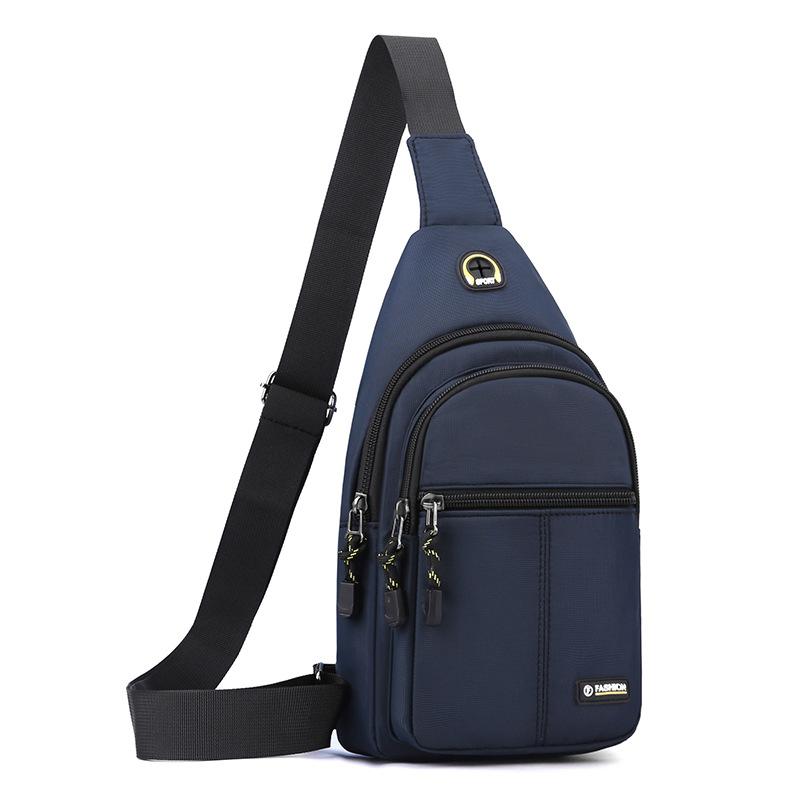 

Мужская нагрудная сумка, новинка 2024 года, повседневная модная сумка на плечо, мужская сумка через плечо, корейский велосипедный рюкзак синий