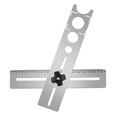 1 Juego Herramienta de Construcción Localizador de Azulejos Ajustable para Marcado de Posición en Pared Regla Cortador de Agujeros Cerámicos Broca para Azulejos Abridor de Mármol