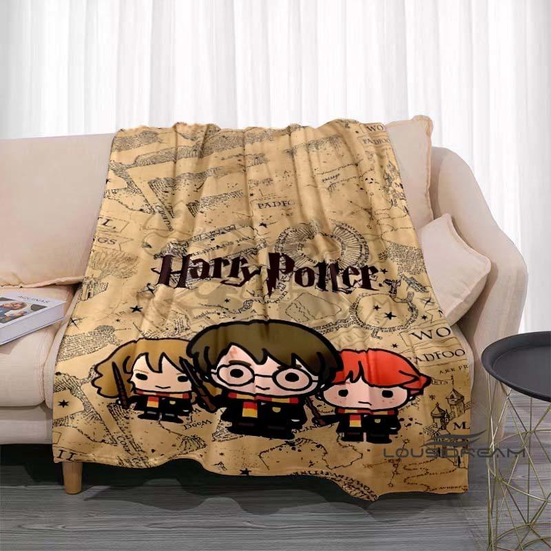 Fantasy-Abenteuerfilm-Thema 3D-gedruckte Decke Harry Potter Warm Gemütlich Flanell-Überwurf Geeignet für Schlafzimmer Sofas Betten