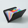 A6 Mini Accordion Bag with Rainbow Edging - Multi-layer Receipt Storage Folder with Zipper