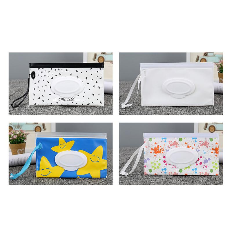 Portable Baby Wet Wipes Bag Tissue Box Container Eco-Friendly Reusable Wipes Bag