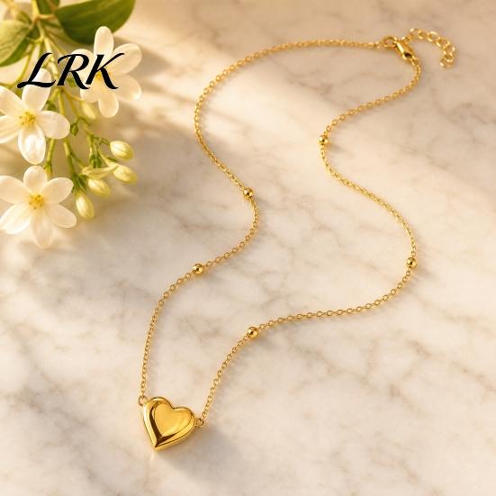 High-quality Pendant Heart Charm Necklace, Women Love Golden Minimalist Necklace Dainty for Daily Wear Work Party Durable Fashion Jewelry