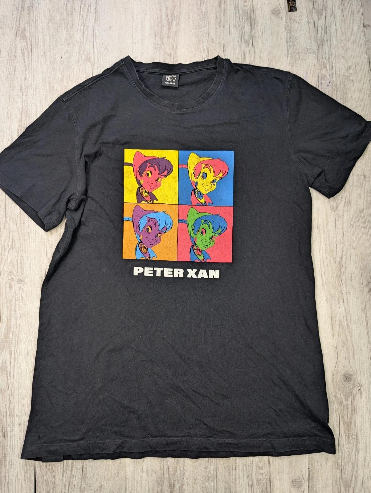 

Goat Crew Peter Xan Men s 100% Cotton T-shirt Mens Tees Top Size XX-Large Black Pop Art Graphic Tee L