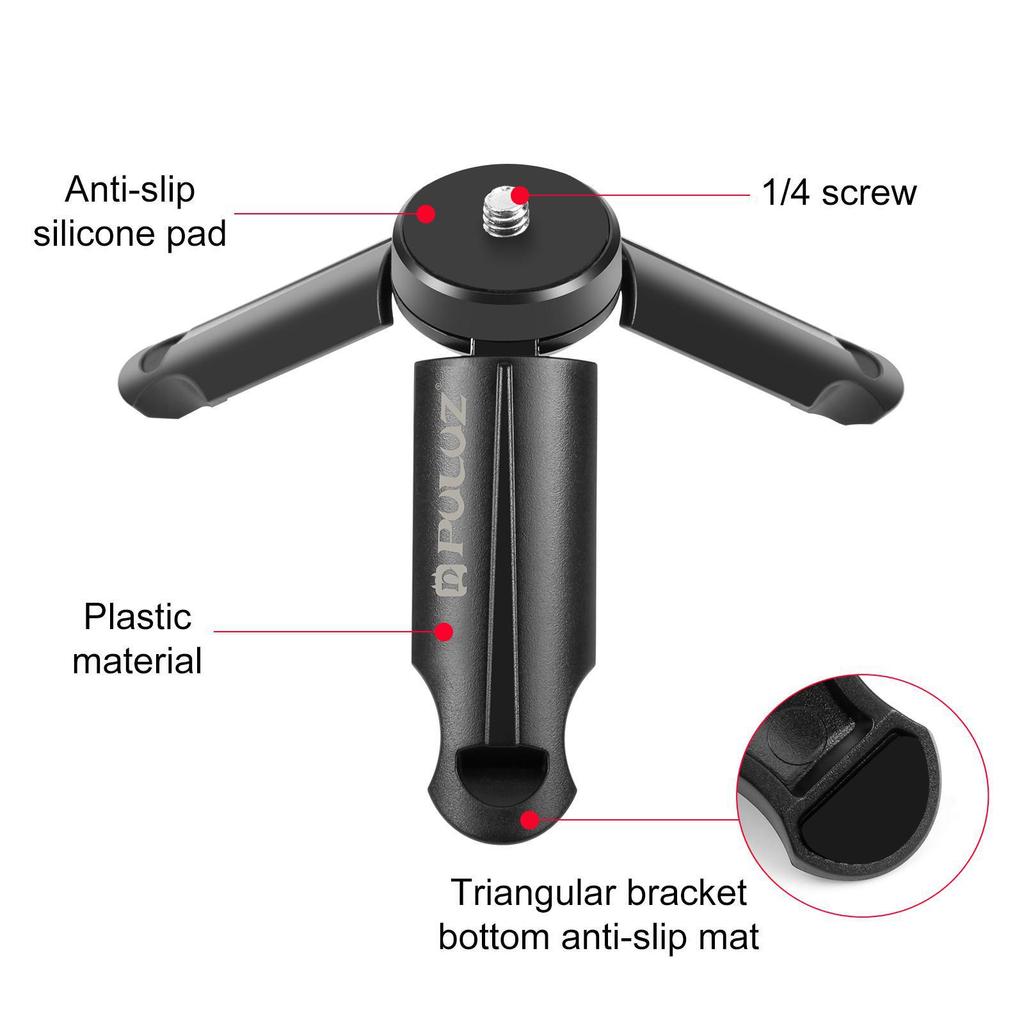 PULUZ Mini Folding Tripod for DJI Osmo Action and Phone Stand