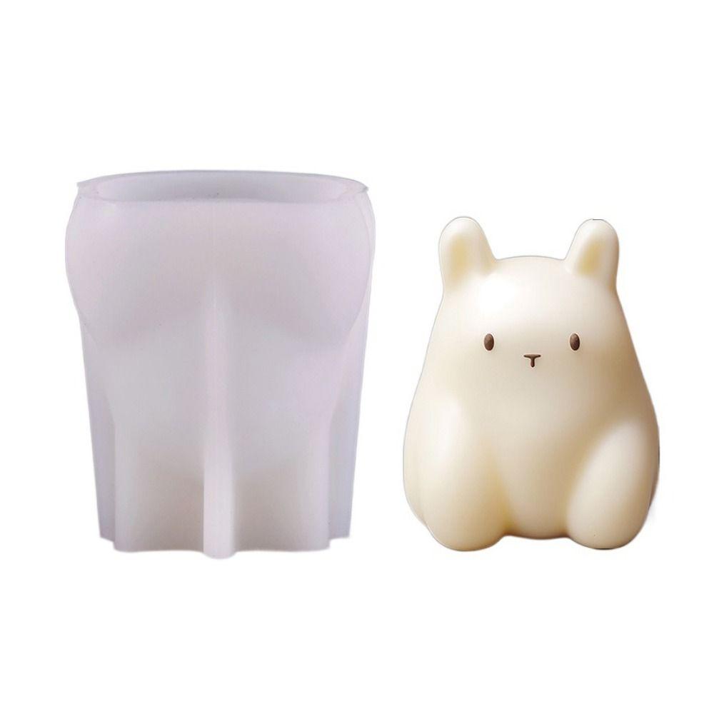 3D Dog Milk Pudding Mold Silicone Rabbit Bear Ice Cream Mold Cute Mousse Cake Molds  Home