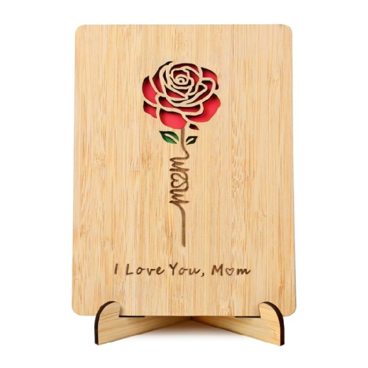 Efficient Wooden Celebration Card For Wedding Anniversaries Birthdays And Decorative Shelf Display