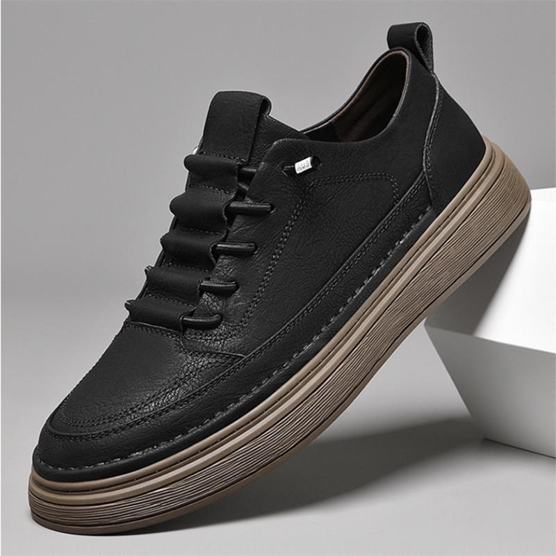 Modische Neue Khaki Herren Outdoor Oxford Schuhe Massage Sohle Herren Echtleder Schuhe Lässige Sportschuhe Rutschfest