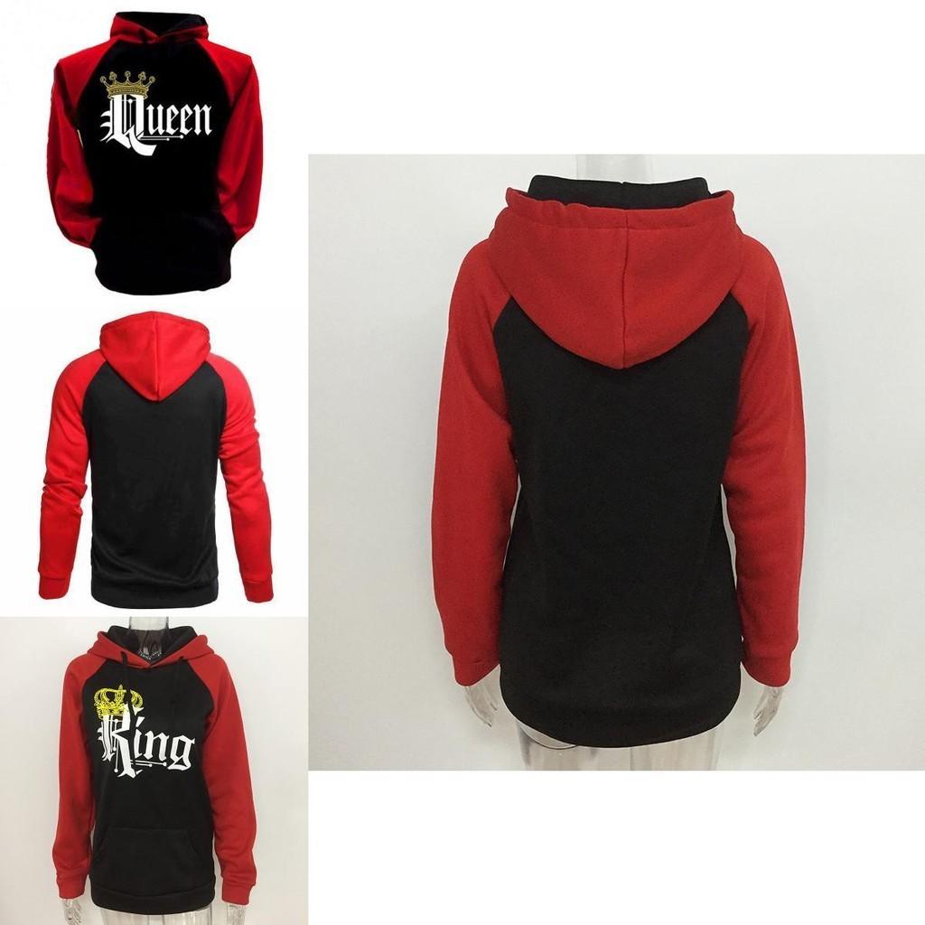 Luxurious King And Queen Crown Couples Matching Hoodies For Men And Women