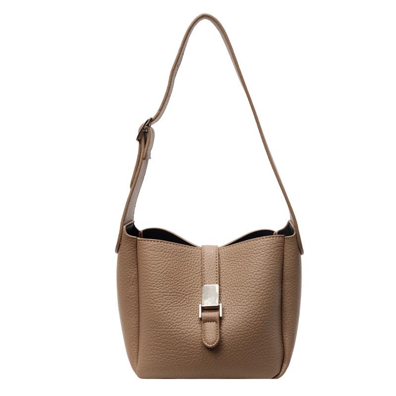 

Spring and summer new fashionable lychee pattern texture soft leather mother and child bag women s casual versatile work commuting shoulder messe коричневый