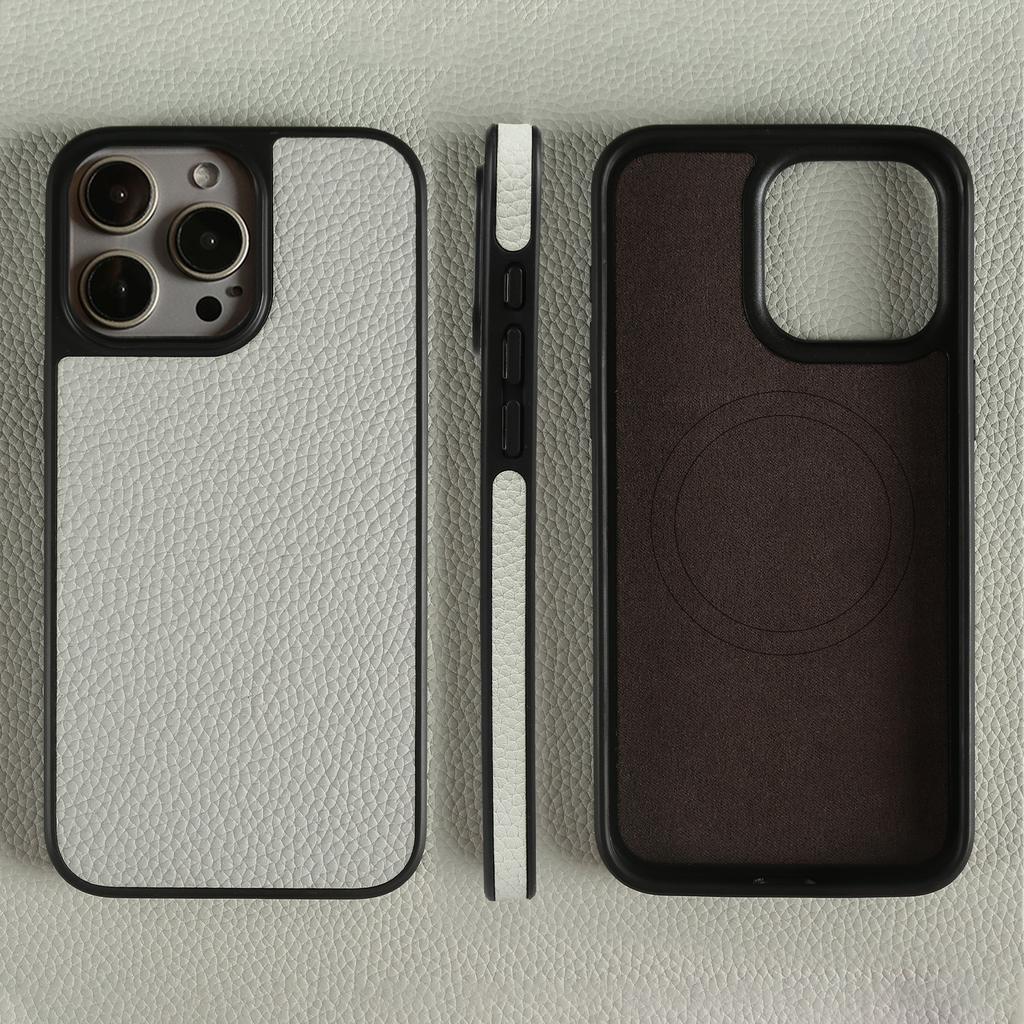 Магнитный чехол из натуральной кожи для телефона iPhone 16 Pro Max 15Pro 14 13pro 12 11 из коровьей кожи, беспроводной Magsafe, задняя крышка capa