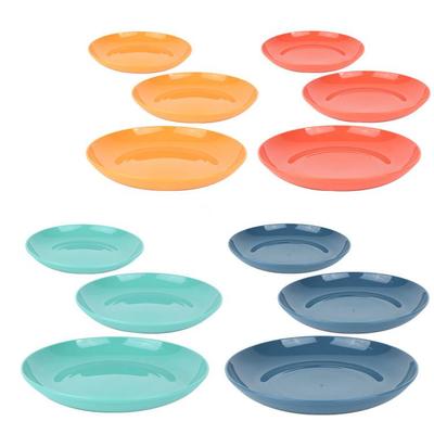 Home Use Pasta Western Desserts Snacks Fruit Solid Colour Round Plate