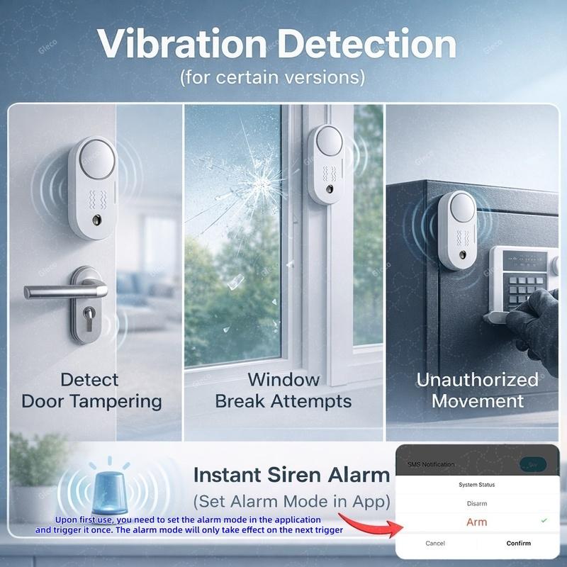 Zigbee Siren Alarm 110dB Vibration Sensor Optional TUYA Smart Life&2MQTT Smart Home Security Detector Required Zigbee Gateway