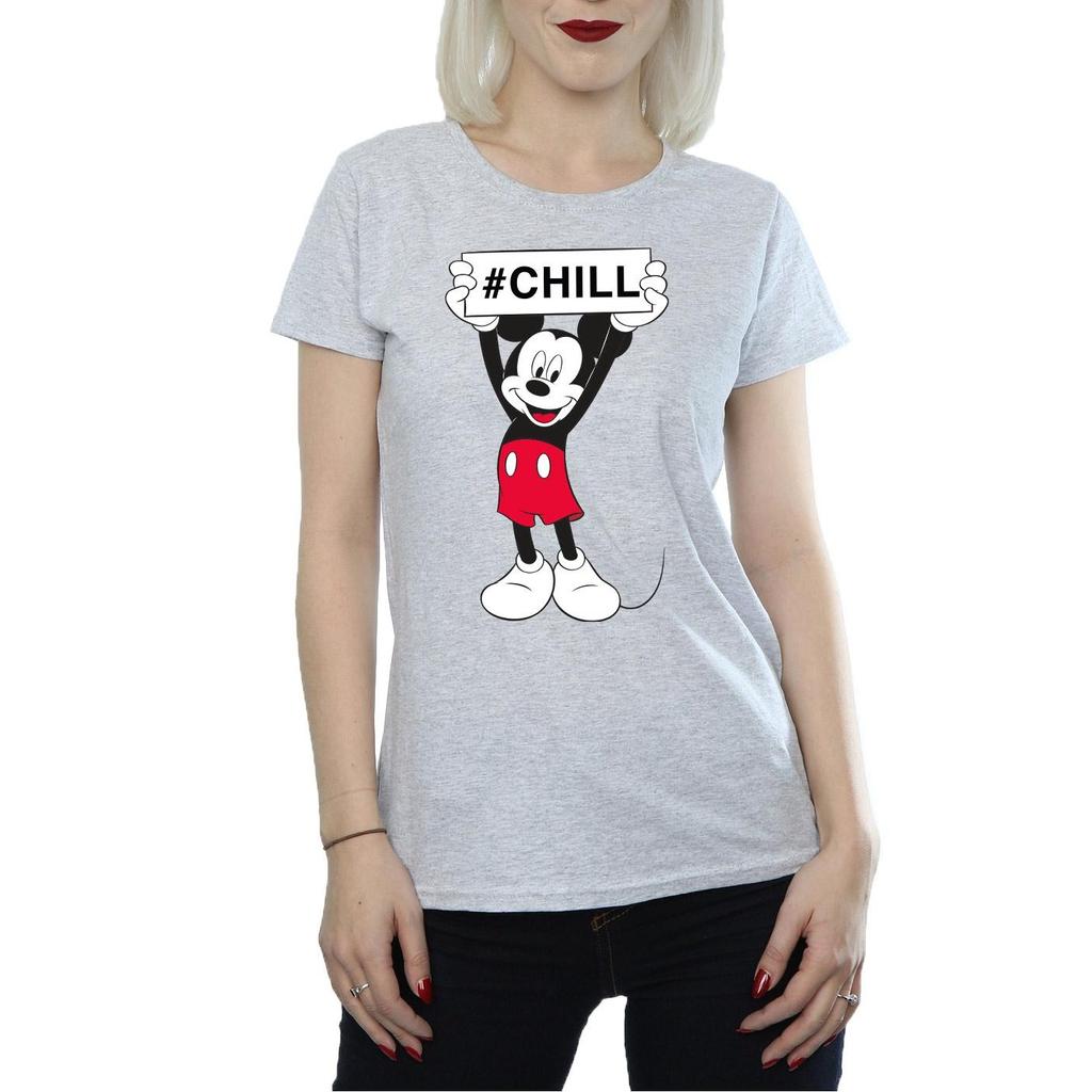 Disney Womens/Ladies Mickey Mouse Chill Cotton T-Shirt