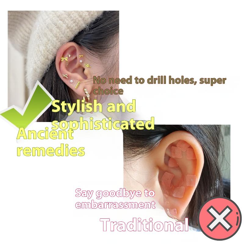 20Pcs/Sheet  Heart Bow  Ear Point Stickers Ear Pressure Stick Acupuncture Auricular Ear Stickers Massage