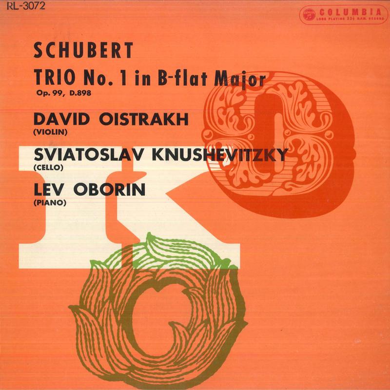 

LP Record DAVID OISTRAKH, SVIATOSLAV KNUSHEVI - Schubert, Piano Trio No. 1 in B fla RL3072 COLUMBIA Japan Classical Used