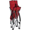 Foldable Beach Chairs 2 pcs Red Fabric