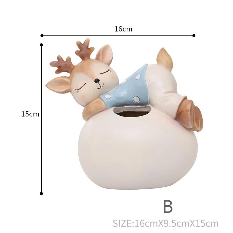 Fairy Deer Garden Pot for Dried Flowers, Decorative Planter Flower Pots, Animal Statue Figurine Home Desktop Decoration