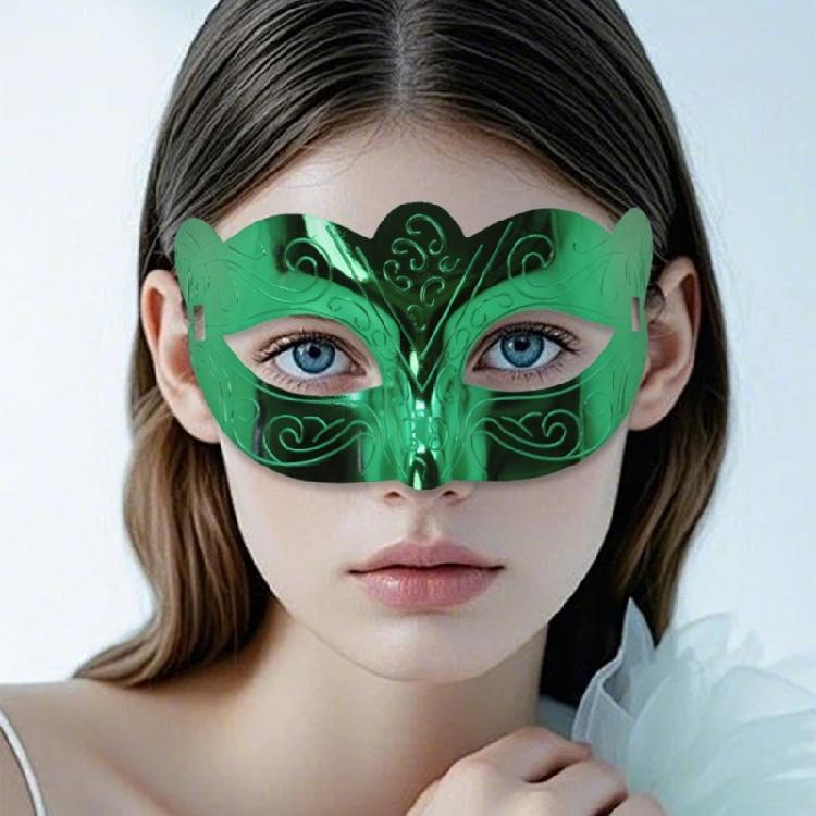 Metallicfarbene Maskerade-Maske Halbgesichtsmaske Maskerade-Augenmaske für Männer Frauen Halloween Maskerade Kostümzubehör