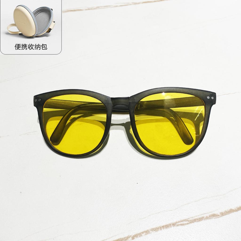 Folding sunglasses, men's and women's sunglasses, polarized air cushions, explosive sunglasses, retro folding and portable.