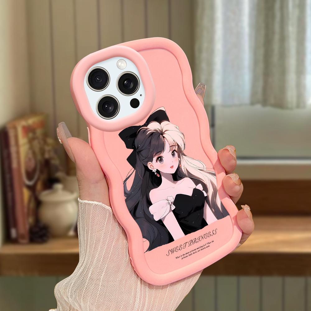 Big Wave Edge Weiches Silikonmaterial Macaron-Telefongehäuse Stoßfestes Schutzgummigehäuse für iPhone Samsung Huawei Honor Xiaomi Redmi OnePlus Moto