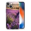 Phone Case For iPhone 16 15 14 13 12 11 Pro Max XS X XR 7 8 Plus soft Shockproof TPU Clear Cover Simple lavender Purple flowers