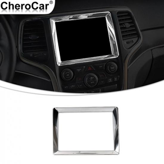 

Console Navigation GPS Decor Trim Cover For Jeep Grand Cherokee 2014-2018 Chrome