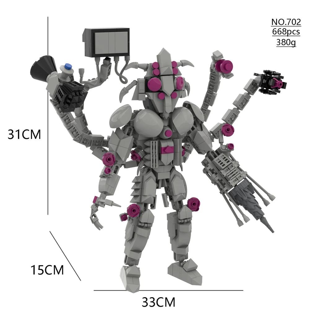 Skibidi Toilet Building Blocks Zombie Skibidi Toilet Logo The Audio Man And Camera Titan Man Building Block DIY Bricks Toys
