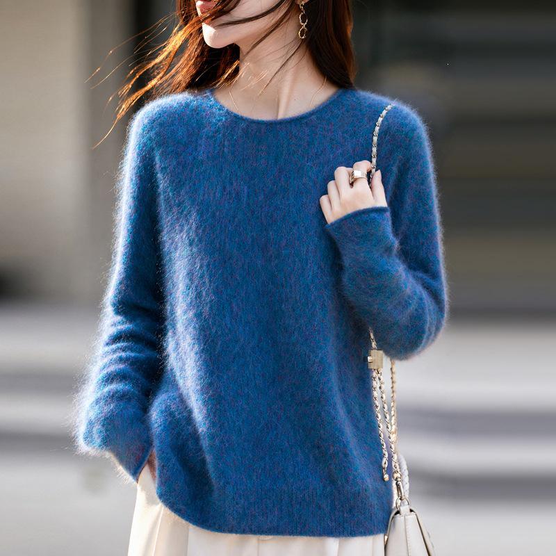 Women's Korean Brushed Cashmere Wool Sweater, 2026 Autumn/Winter Collection