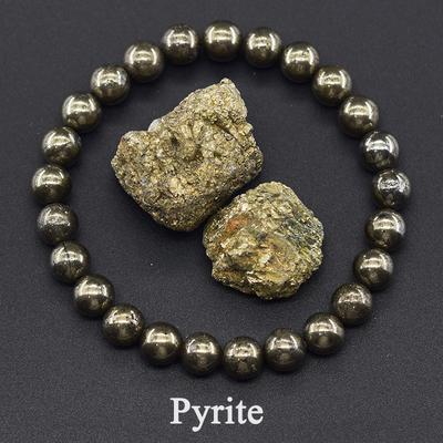 Originalūs energetiniai pirito karoliukų apyrankės vyrams moterims natūralaus hematito akmens pirito rūdos sruogų apyrankė liekninanti sveikatos priežiūros papuošalai
