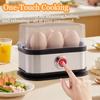 200W Power Eggs Boiler Space Saving 6 Eggs Capacity Smart Egg Cooker Stainless Steel Auto Shut-Off Rapid Egg Cooker