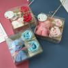 Bear Towel Gift Box Romantic Couple Festival  Artificial Flowers Valentine's Birthday Anniversary Gift for Girlfriend