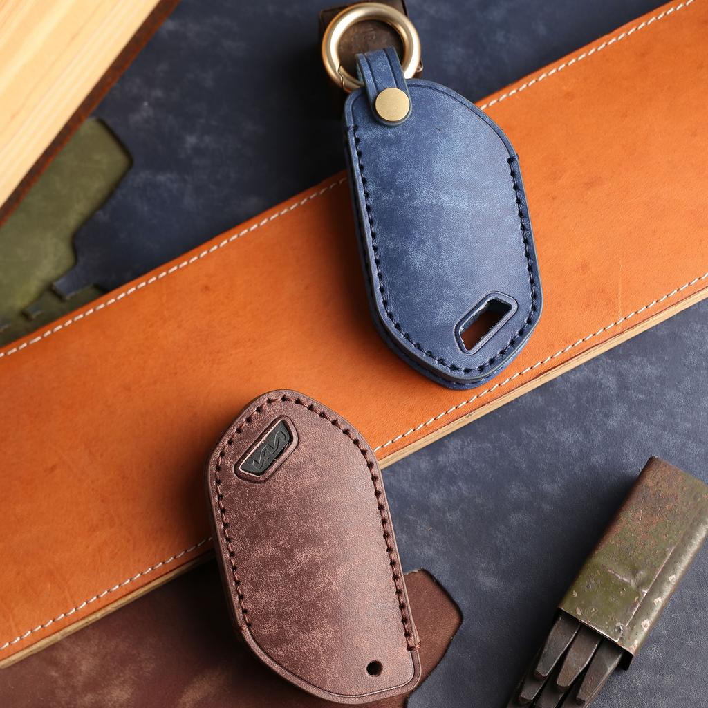 Customized key bag is suitable for the new Kia key cover, the new handmade genuine leather high-end car key protection bag.