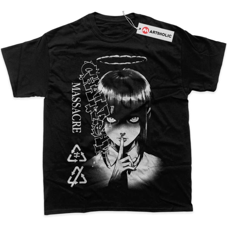 Chainsaw Men Devil Power Makima Graphic Print Tshirts Japan Anime Manga Peripherals Tee Men Women Loose Cotton Oversized Tops S