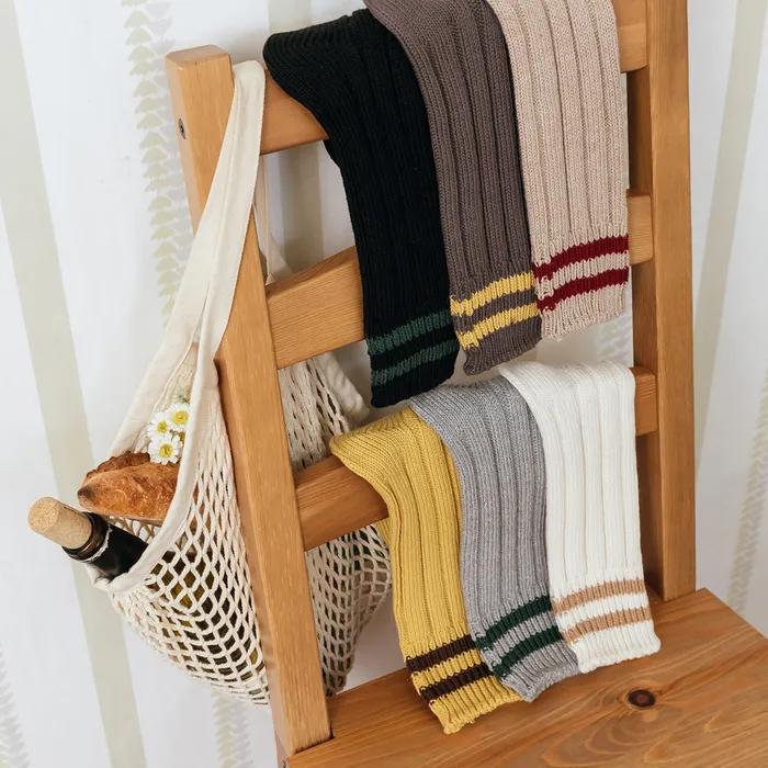 Butter Ringle Knit Long Socks 6 Colors