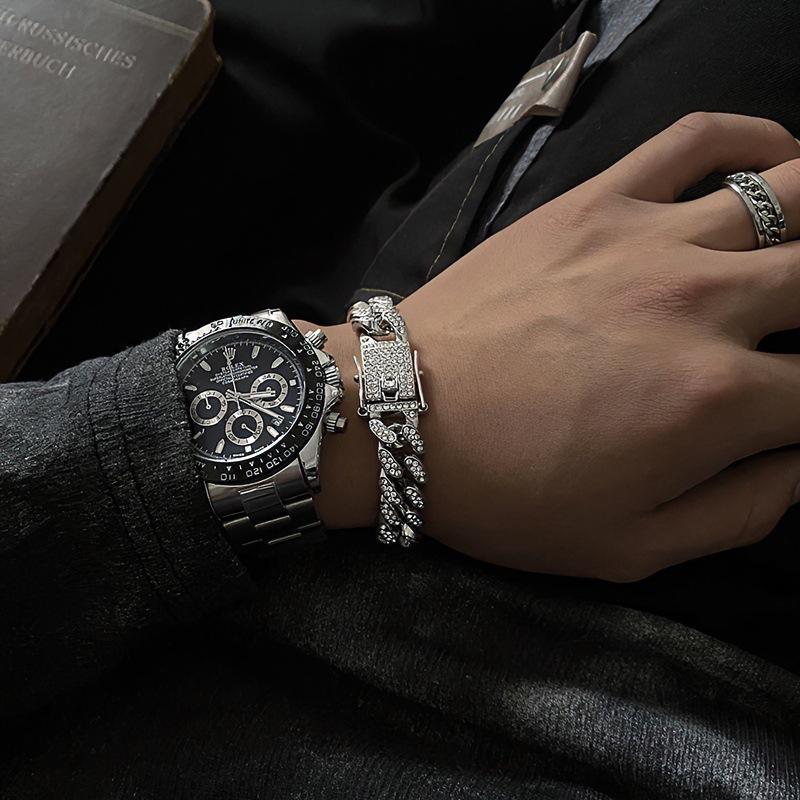 Bracelet homme, bracelet cubain, tendance, sophistiqué, à la mode, style européen, niche, accessoire design personnalisé