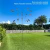 Metal Wind Spinner Wind Sculpture Rustproof Waterproof Heavy Duty Falling Foliage Kinetic Copper Triple Spinner For Outdoor