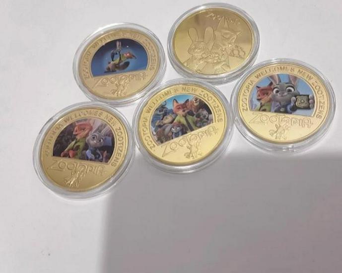 Zootopia Anime Coin & Badge Children s Gift Set - Metal Craft Collection
