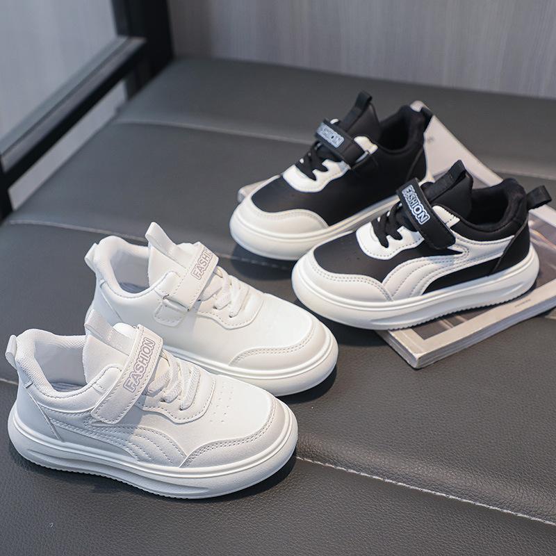 Children's soft-soled student white shoes 2025 spring and autumn new girls casual shoes fashion boys board shoes tide
