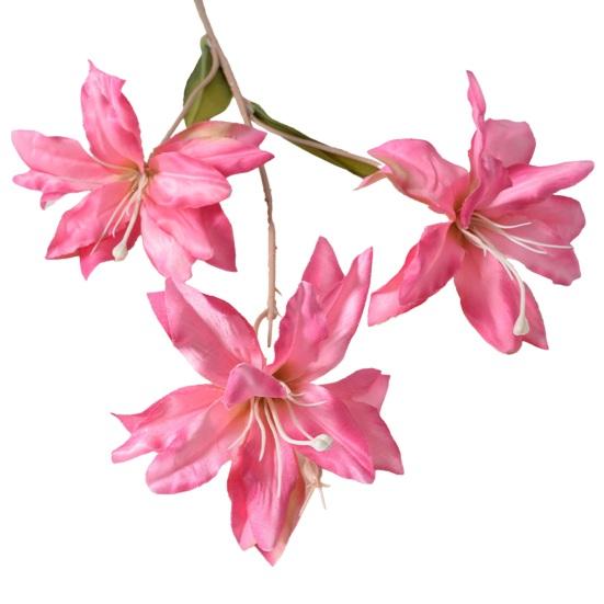 3 Heads Artifical Lily Flowers Full Blooms Fake Real Touch Flower Bouquets for Wedding Party Decor Home Table Centerpiece