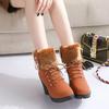 Suede Women Boots Winter Designer High Heels Shoes for Women 2025 New Short Plush High Platform Ankle Boots Elegant Botas Mujer