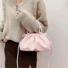 Dumpling Bag And Cloud Purse Trendy Ruched Clutch For Women Fash Pu S Shoulder Bag Handbag ()