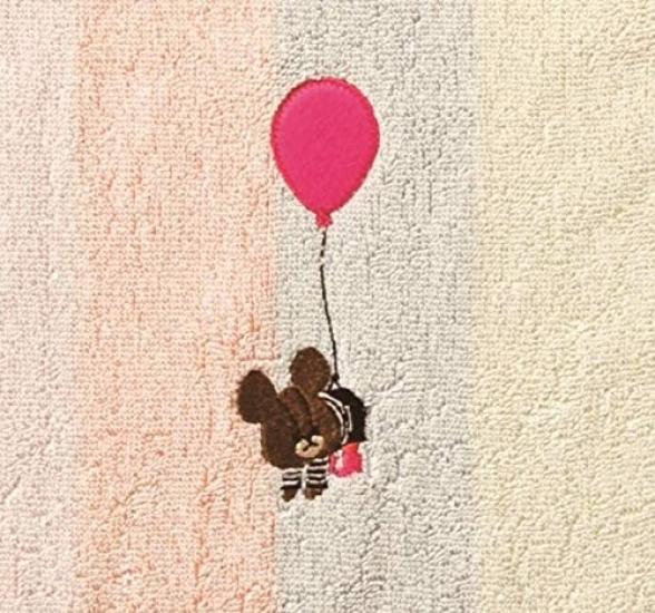 Marushin Bath The Bear 60 x 120 Balloon 4335000400 Towel, School, cm, March, 100% Cotton,