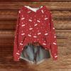 Women's Fashion Casual Long Sleeve Christmas Print Hooded Knitted Sweatshirt