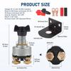 CNSPEED 12-48V DC 200A Battery Disconnect Switch with Side Post Mounting Bracket For Car Marine Boat RV Camper Cut Off Switch
